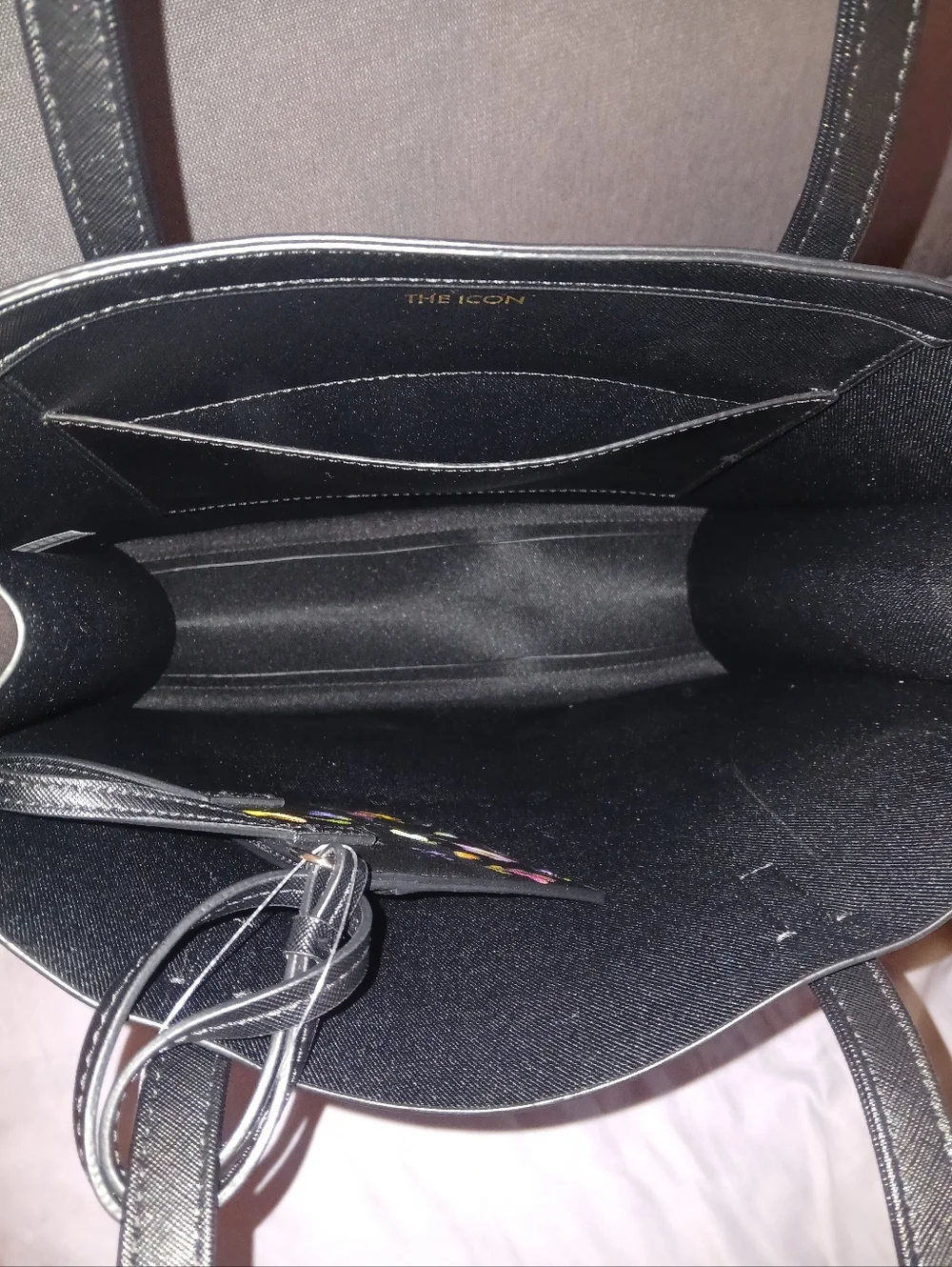 2 Pc Ted Baker The Icon Soocon Embossed Tote & Cardholder Pouch Black, Floral